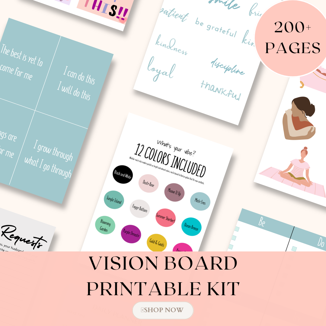 Printable Vision Board Kit - An Ideal Life