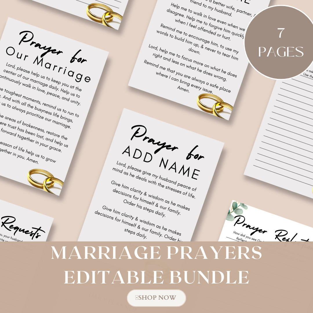 Marriage Prayers Printable Bundle